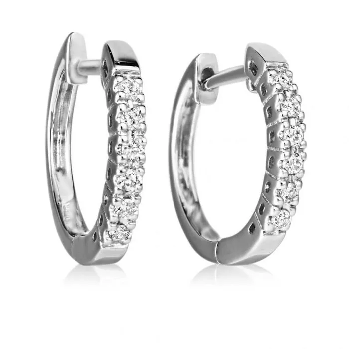 Earrings GB 250 Carats Round Cut Natural Earth Mined Diamonds Ladies Hoop Earrings Gold White 14K Earrings GB 250 Carats Round Cut Natural Earth Mined Diamonds Ladies Hoop Earrings Gold White 14K