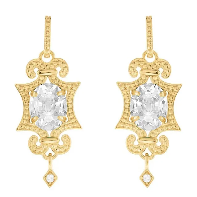 Earrings HarryChadEntcom Oval Old Miner Natural Diamond Vintage Style Drop Earrings 525 Ct Earrings HarryChadEntcom Oval Old Miner Natural Diamond Vintage Style Drop Earrings 525 Ct