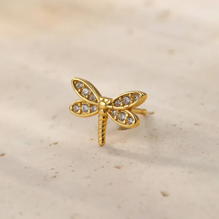 Earrings Hey Happiness Dragonfly Stud Earring Sterling Silver Earrings Hey Happiness Dragonfly Stud Earring Sterling Silver