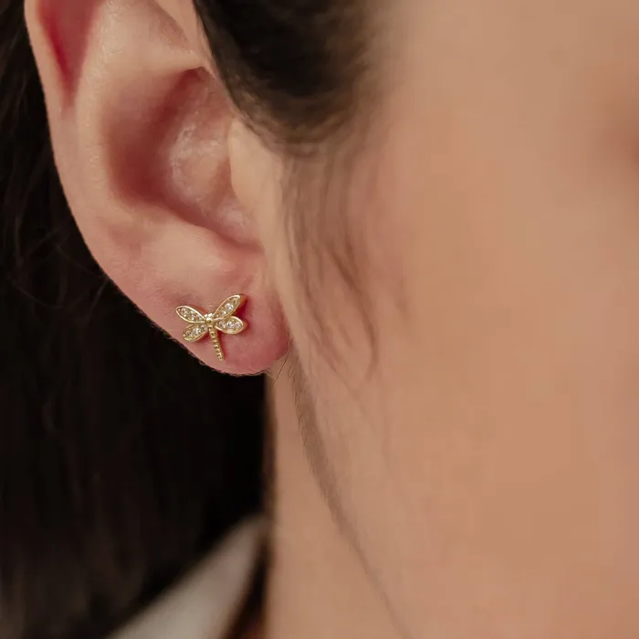 Earrings Hey Happiness Dragonfly Stud Earring Sterling Silver Earrings Hey Happiness Dragonfly Stud Earring Sterling Silver