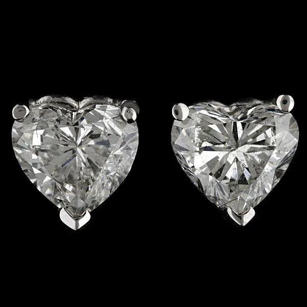 Earrings Prong Set Heart Cut Solitaire Natural Earth Mined Diamond Stud Earring Solid Gold Jewelry GB Earrings Prong Set Heart Cut Solitaire Natural Earth Mined Diamond Stud Earring Solid Gold Jewelry GB