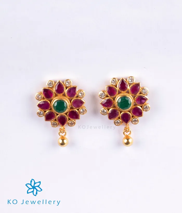 Earrings Silversmith The Abhinav Silver Kempu EarStuds