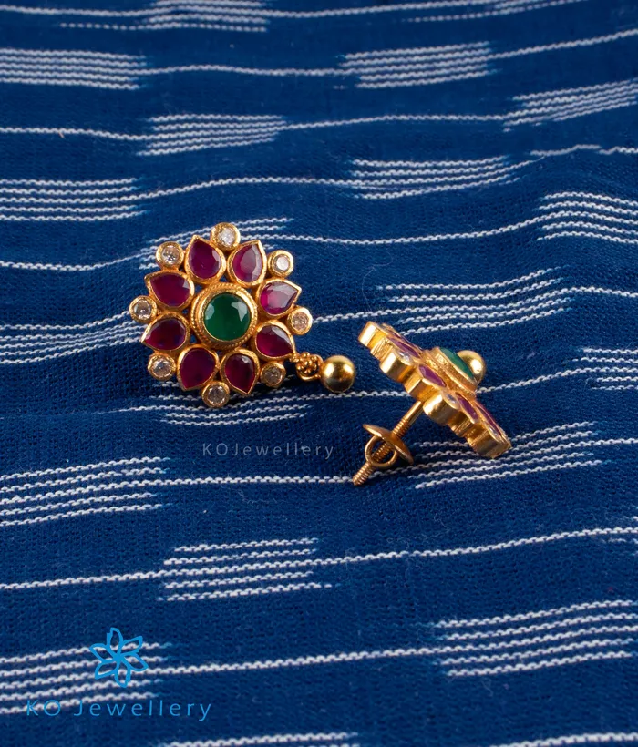Earrings Silversmith The Abhinav Silver Kempu EarStuds