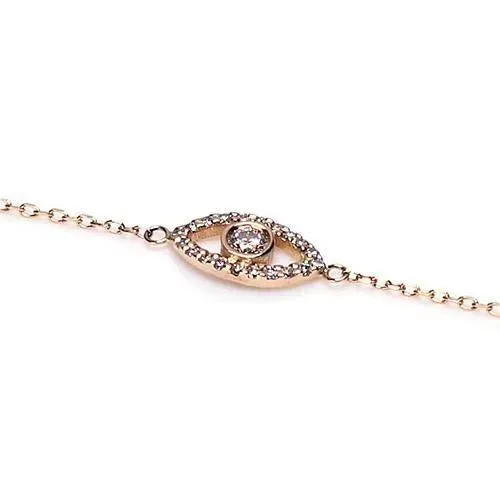 Eye Shape Bezel Set Bracelet 130 Carats Yellow Gold Jewelry Natural Earth Mined Diamond GB Bracelets