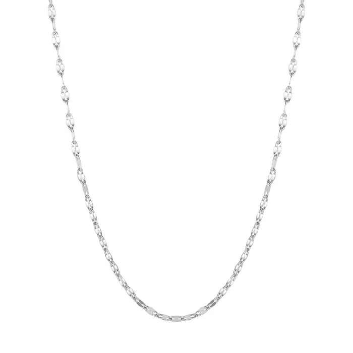 Flattened Rolo Chain Necklace Silver Hey Happiness Necklaces