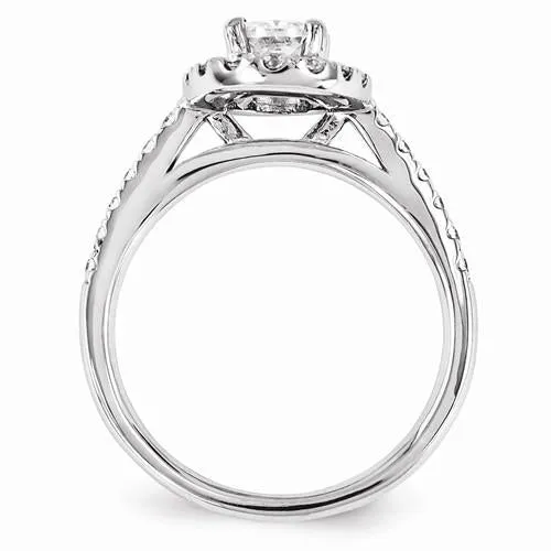 GB 180 Ct Natural Earth Mined Diamond Engagement Ring 14K White Gold Rings
