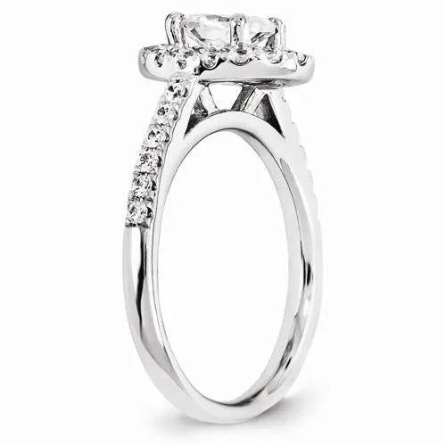 GB 180 Ct Natural Earth Mined Diamond Engagement Ring 14K White Gold Rings