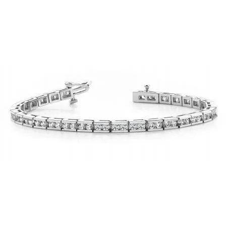 GB Bracelets White Gold 14K Ladies 640 Carats Round Natural Earth Mined Diamonds Tennis Bracelet New GB Bracelets White Gold 14K Ladies 640 Carats Round Natural Earth Mined Diamonds Tennis Bracelet New