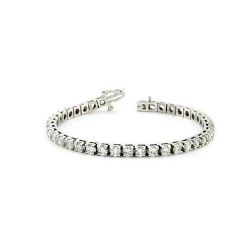 GB Bracelets Women Tennis Bracelet Round Cut Real Natural Earth Mined Diamonds White Gold 14K 14 Car GB Bracelets Women Tennis Bracelet Round Cut Real Natural Earth Mined Diamonds White Gold 14K 14 Car