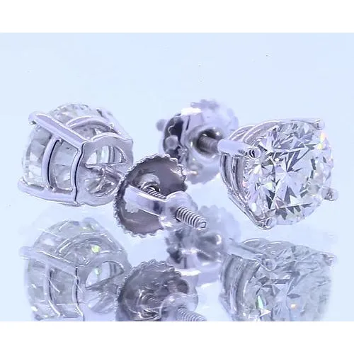 GB Earrings 150 Carats Natural Earth Mined Diamond Stud Earring Four Prong White Gold 14K GB Earrings 150 Carats Natural Earth Mined Diamond Stud Earring Four Prong White Gold 14K