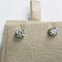 GB Earrings 1 Carat Round Natural Earth Mined Diamond Stud Earrings