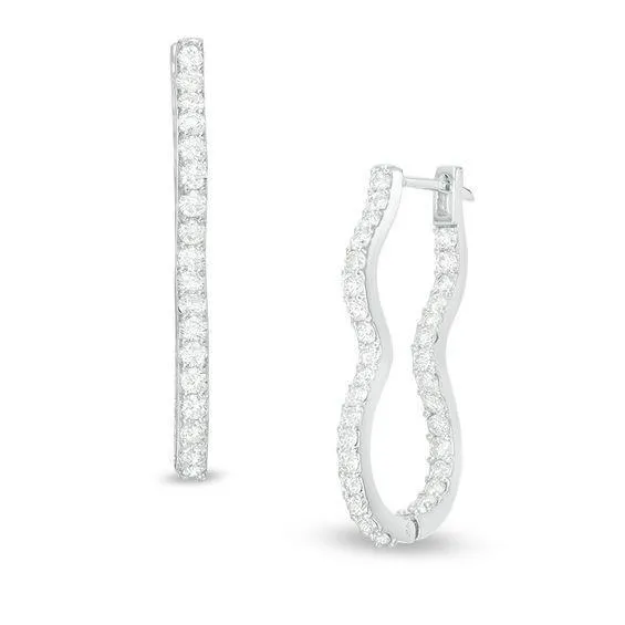 GB Earrings F Vvs1 Round Cut 4 Carats Natural Earth Mined Diamonds Hoop Earrings Gold White 14K GB Earrings F Vvs1 Round Cut 4 Carats Natural Earth Mined Diamonds Hoop Earrings Gold White 14K