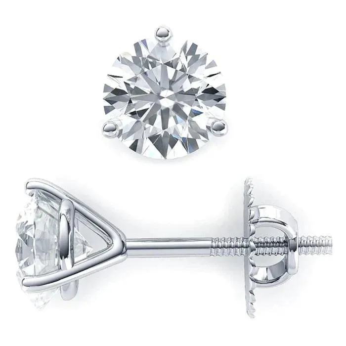 GB Earrings Natural Earth Mined Diamond 3ct Stud Earrings