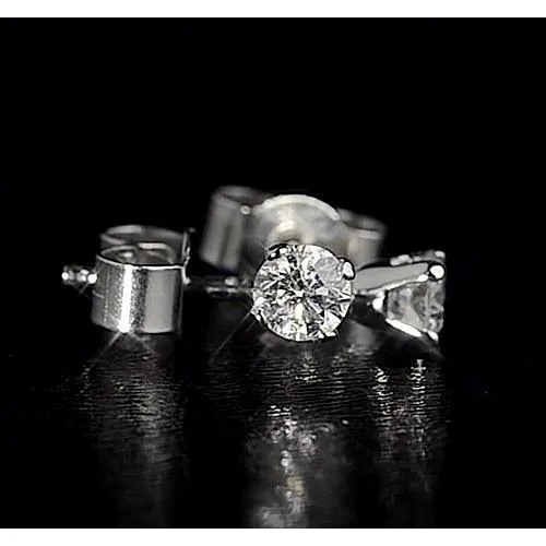 GB Earrings Natural Earth Mined Diamond Stud Earring Crown Setting