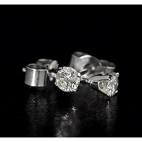 GB Earrings Natural Earth Mined Diamond Stud Earring Crown Setting GB Earrings Natural Earth Mined Diamond Stud Earring Crown Setting