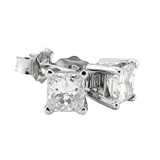 GB Earrings Princess Cut Genuine Natural Earth Mined Diamond Women Stud Earring 251 Ct F Vs1 Gold GB Earrings Princess Cut Genuine Natural Earth Mined Diamond Women Stud Earring 251 Ct F Vs1 Gold