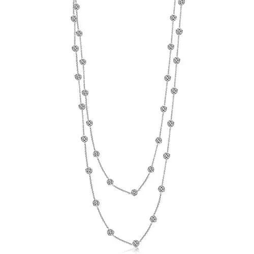GB Necklaces 930 Ct Natural Earth Mined Diamonds By Yard Necklace Double 18 Inch Chain GB Necklaces 930 Ct Natural Earth Mined Diamonds By Yard Necklace Double 18 Inch Chain