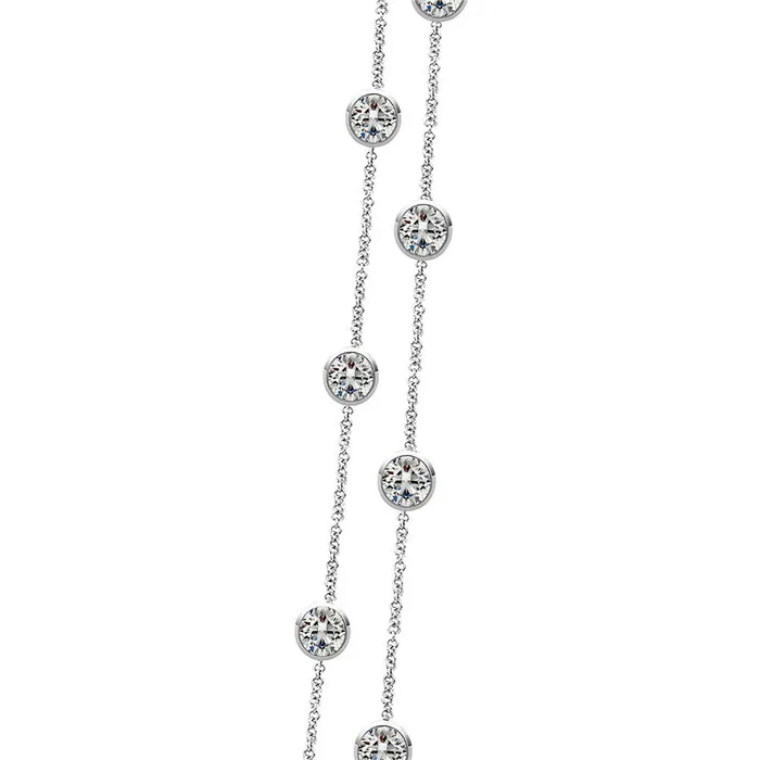 GB Necklaces 930 Ct Natural Earth Mined Diamonds By Yard Necklace Double 18 Inch Chain
