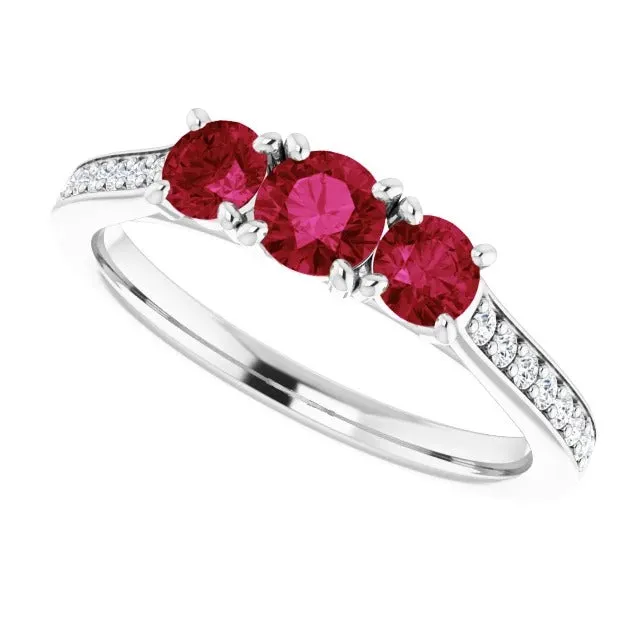 GB Rings 110 Carats Burma Ruby Natural Earth Mined Diamond Accented Ring 14K White Gold New GB Rings 110 Carats Burma Ruby Natural Earth Mined Diamond Accented Ring 14K White Gold New