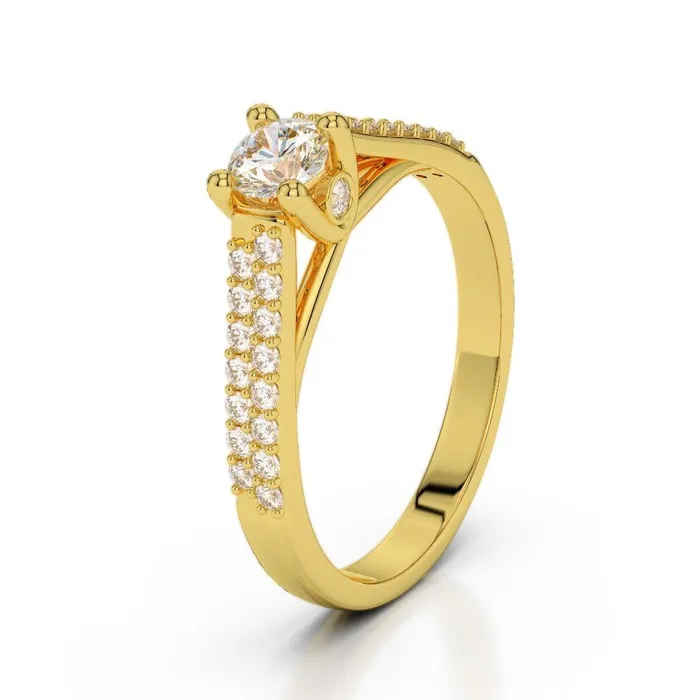 GB Rings 150 Ct Round Cut Natural Earth Mined Diamond Anniversary Ring Yellow Gold Jewelry New GB Rings 150 Ct Round Cut Natural Earth Mined Diamond Anniversary Ring Yellow Gold Jewelry New