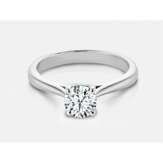 GB Rings 1 Carat Round Natural Earth Mined Diamond Solitaire Wedding Ring 14K White Gold GB Rings 1 Carat Round Natural Earth Mined Diamond Solitaire Wedding Ring 14K White Gold