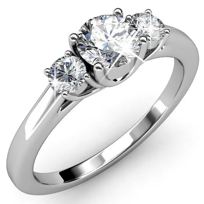 GB Rings 325 Ct Round Cut Three Stone Natural Earth Mined Diamonds Engagement Ring White Gold GB Rings 325 Ct Round Cut Three Stone Natural Earth Mined Diamonds Engagement Ring White Gold