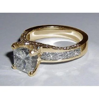 GB Rings Customized Princess Cut Pave Natural Earth Mined Diamond Engagement Ring 425 Carats GB Rings Customized Princess Cut Pave Natural Earth Mined Diamond Engagement Ring 425 Carats