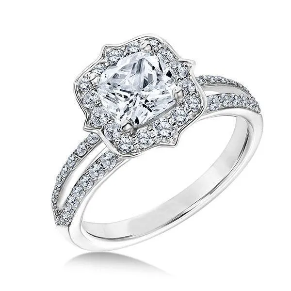 GB Rings Halo Natural Earth Mined Diamond Anniversary Ring 275 Carats Split Shank White Gold 14K GB Rings Halo Natural Earth Mined Diamond Anniversary Ring 275 Carats Split Shank White Gold 14K