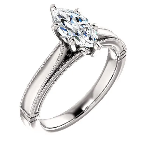 GB Rings Marquise Solitaire Natural Earth Mined Diamond Vintage Style Ring 2 Carats GB Rings Marquise Solitaire Natural Earth Mined Diamond Vintage Style Ring 2 Carats