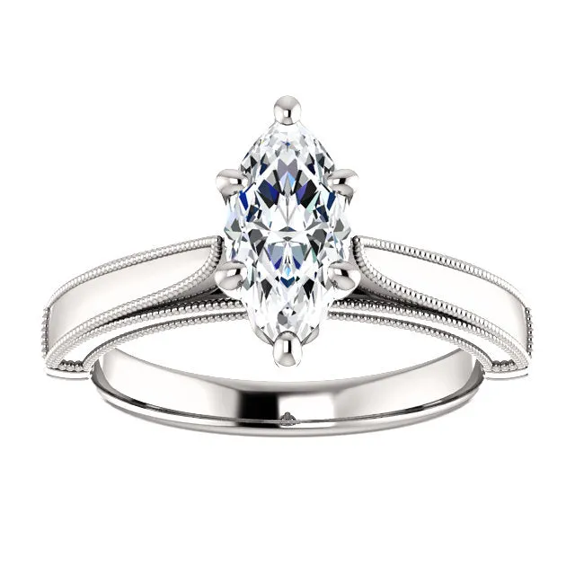 GB Rings Marquise Solitaire Natural Earth Mined Diamond Vintage Style Ring 2 Carats GB Rings Marquise Solitaire Natural Earth Mined Diamond Vintage Style Ring 2 Carats
