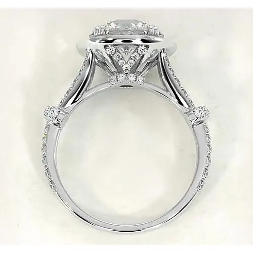 GB Rings Natural Earth Mined Diamond Cathedral Engagement Ring 450 Carats White Gold 14K GB Rings Natural Earth Mined Diamond Cathedral Engagement Ring 450 Carats White Gold 14K