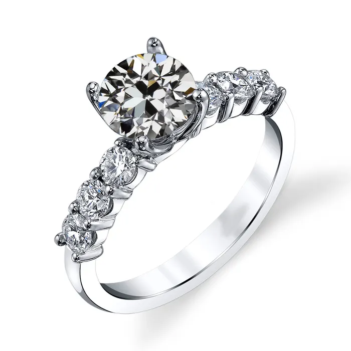 GB Rings Round Old Miner Real Natural Earth Mined Diamond Engagement Ring Prong Set Gold 5 Carats GB Rings Round Old Miner Real Natural Earth Mined Diamond Engagement Ring Prong Set Gold 5 Carats