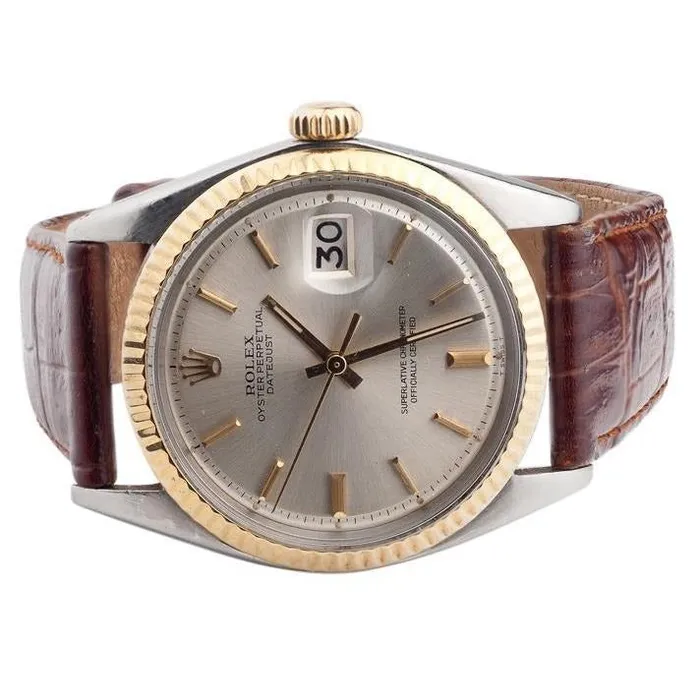 GB Watches Leather Band Rolex Date Just Watch Stick Dial Rolex