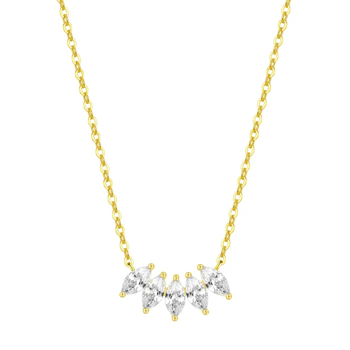 Gemstone Blossom Necklace Sterling Silver Gold Hey Happiness Necklaces