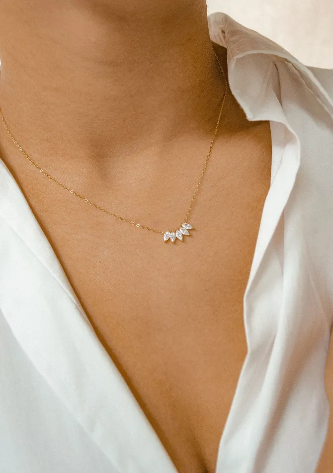 Gemstone Blossom Necklace Sterling Silver Gold Hey Happiness Necklaces Gemstone Blossom Necklace Sterling Silver Gold Hey Happiness Necklaces