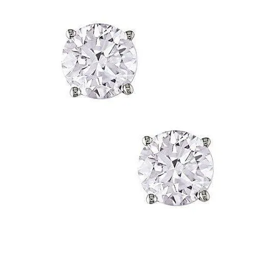 Genuine Natural Earth Mined Diamond Stud Earring Solid White Gold Women Jewelry 2 Carats GB Earrings Genuine Natural Earth Mined Diamond Stud Earring Solid White Gold Women Jewelry 2 Carats GB Earrings