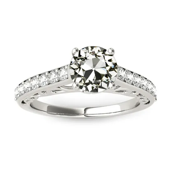 HarryChadEntcom Anniversary Ring Round Old European Natural Earth Mined Diamond 3 Carats White Gold Rings HarryChadEntcom Anniversary Ring Round Old European Natural Earth Mined Diamond 3 Carats White Gold Rings