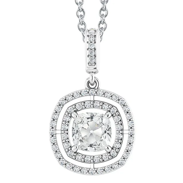 HarryChadEntcom Necklaces Gold Halo Natural Earth Mined Diamond Pendant Round Cushion Old Miner 4 Carats HarryChadEntcom Necklaces Gold Halo Natural Earth Mined Diamond Pendant Round Cushion Old Miner 4 Carats