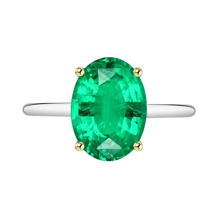 HarryChadEntcom Rings Big Oval Gemstone Ring Green Emerald Jewelry