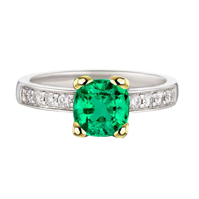 HarryChadEntcom Rings Elegant Gemstone Wedding Ring Green Emerald AAA