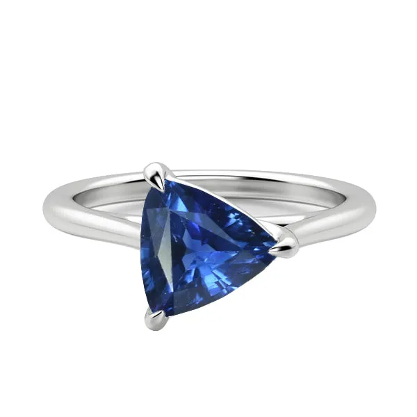 HarryChadEntcom Rings Gold Solitaire Ring Trillion Natural Blue Sapphire 150 Carats HarryChadEntcom Rings Gold Solitaire Ring Trillion Natural Blue Sapphire 150 Carats