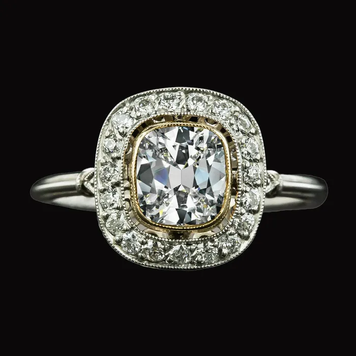 HarryChadEntcom Rings Halo Round Cushion Old Miner Natural Earth Mined Diamond Ring Two Tone 450 Carats HarryChadEntcom Rings Halo Round Cushion Old Miner Natural Earth Mined Diamond Ring Two Tone 450 Carats