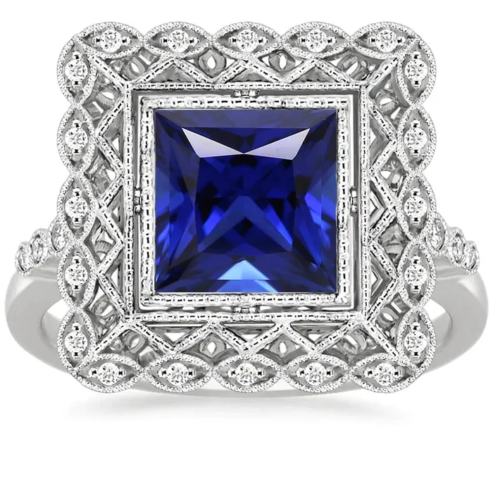 HarryChadEntcom Rings Huge Sapphire Antique Style Ring