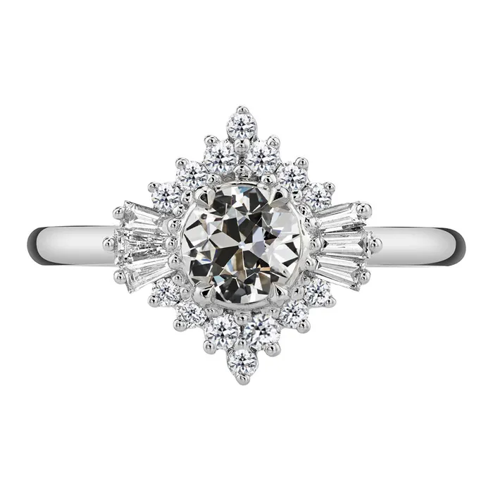 HarryChadEntcom Rings Round Baguettes Old Cut Mined Diamond Anniversary Ring 350 Carats HarryChadEntcom Rings Round Baguettes Old Cut Mined Diamond Anniversary Ring 350 Carats