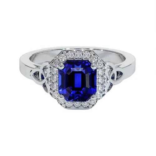 HarryChadEntcom Rings Vintage Style Natural Earth Mined Diamond Emerald Sri Lankan Sapphire Ring 6 Carats New HarryChadEntcom Rings Vintage Style Natural Earth Mined Diamond Emerald Sri Lankan Sapphire Ring 6 Carats New