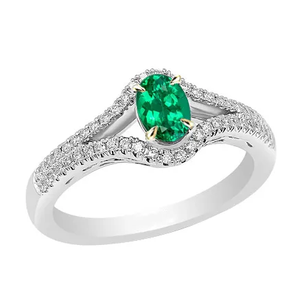 HarryChadEntcom Zambian Green Emerald Wedding Ring Round Diamonds Rings