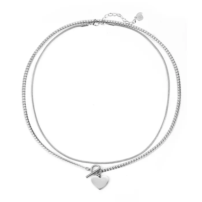 Heart and Snake Chain Necklace Set Waterproof Hey Happiness Necklaces Heart and Snake Chain Necklace Set Waterproof Hey Happiness Necklaces