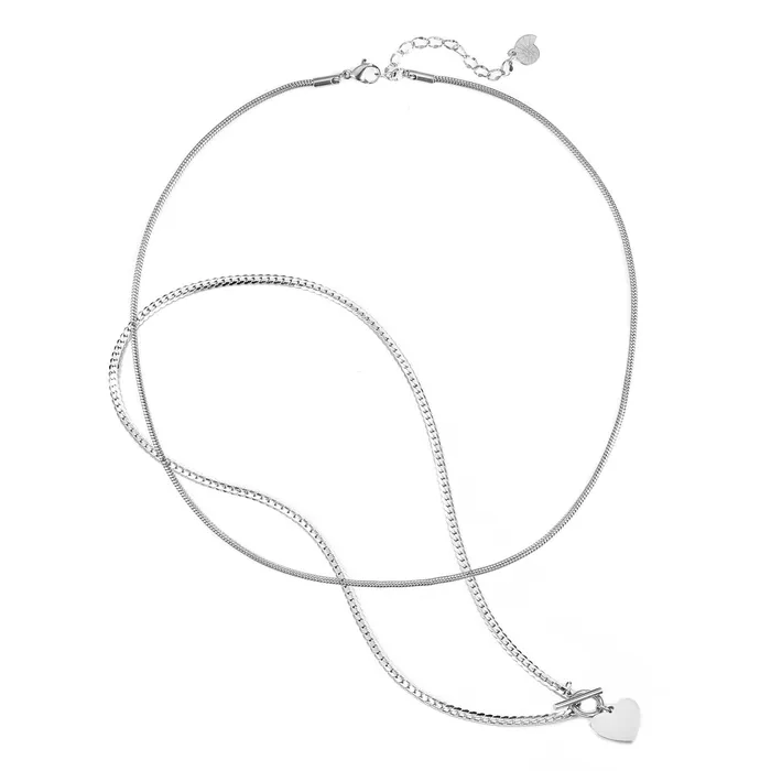 Heart and Snake Chain Necklace Set Waterproof Hey Happiness Necklaces Heart and Snake Chain Necklace Set Waterproof Hey Happiness Necklaces