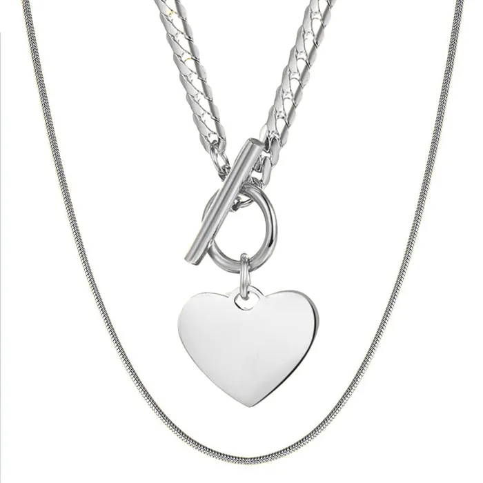 Heart and Snake Chain Necklace Set Waterproof Hey Happiness Necklaces Heart and Snake Chain Necklace Set Waterproof Hey Happiness Necklaces