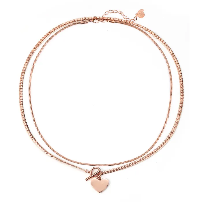 Heart and Snake Chain Necklace Set Waterproof Hey Happiness Necklaces Heart and Snake Chain Necklace Set Waterproof Hey Happiness Necklaces